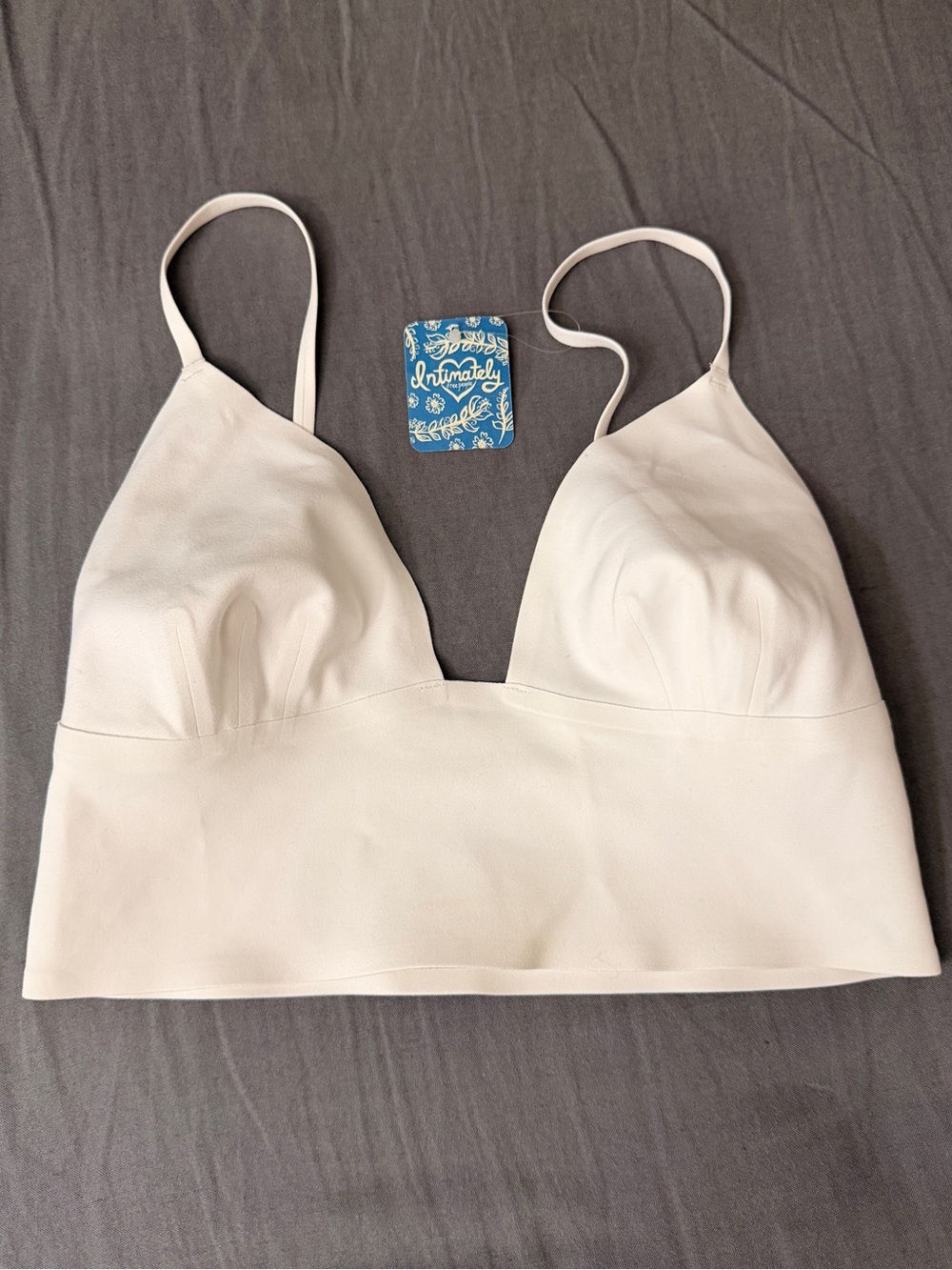 NWT Free People Sage Longline Bralette, Ivory color, size M